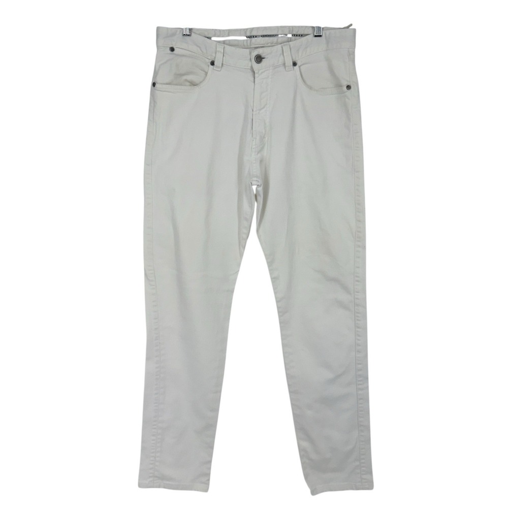 Ermenegildo Zegna Mens White Jeans Pants Size 34x34 Made In Italy Stretch Cotton